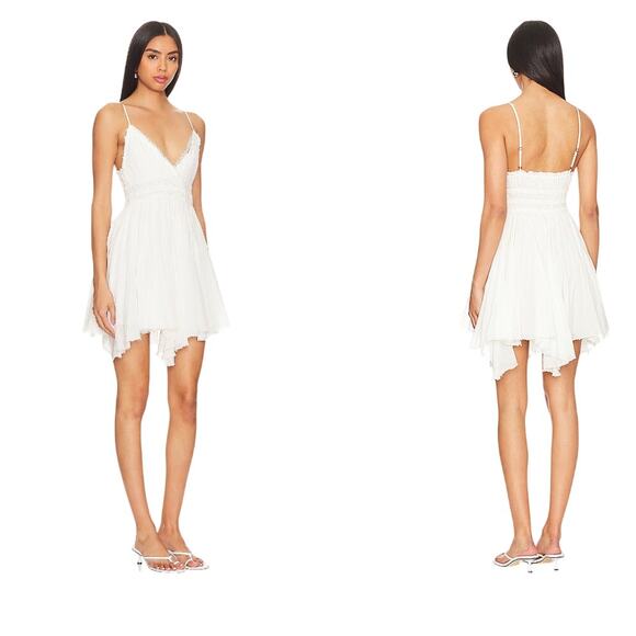 Free People Dresses & Skirts - Free People New Revolve Delia Slip Dress Ivory White Lace Detail Size Small